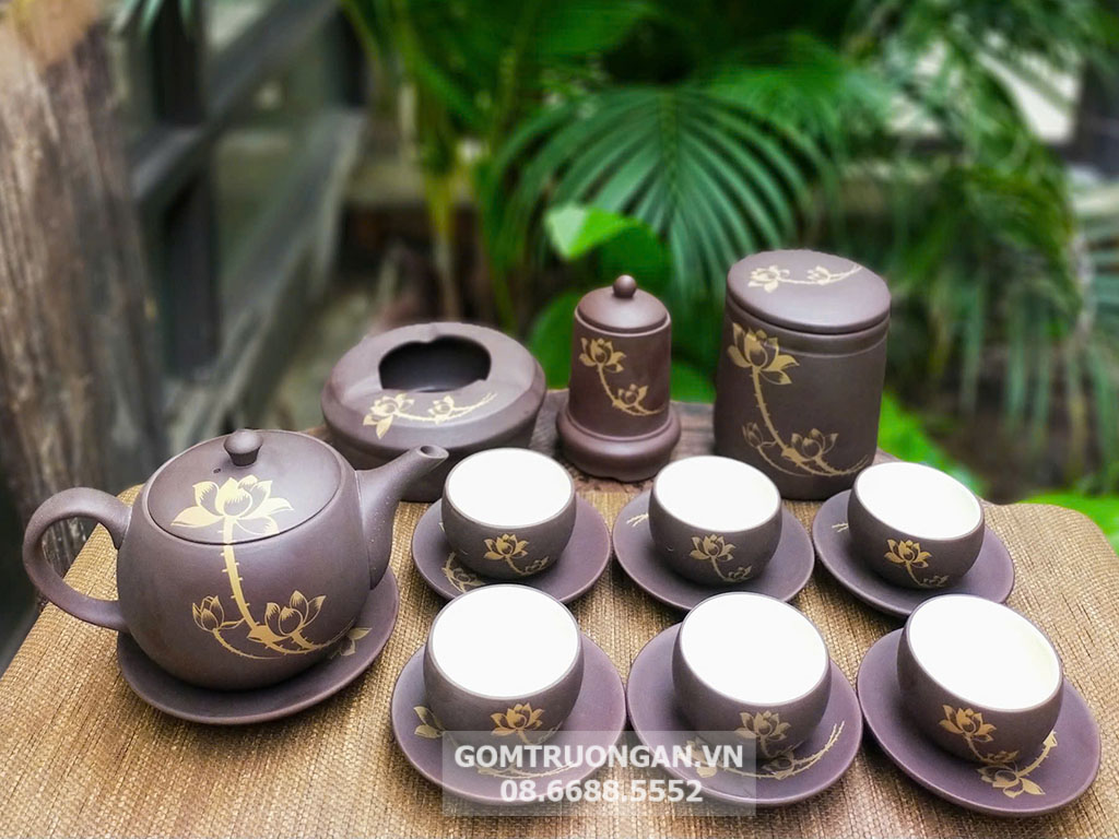 ấm tử sa b&aacute;t tr&agrave;ng