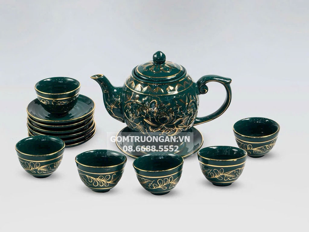 ấm ch&eacute;n b&aacute;t tr&agrave;ng