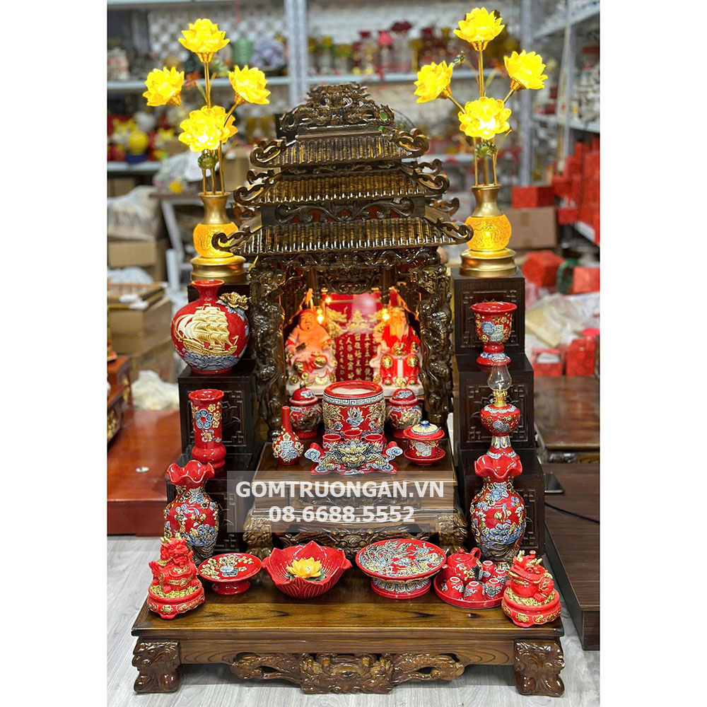 Danh s&aacute;ch bộ đồ thờ đầy đủ cho b&agrave;n thờ Thần T&agrave;i &ndash; &Ocirc;ng Địa