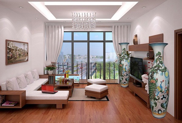 lộc b&igrave;nh đặt ở ph&ograve;ng kh&aacute;ch chung cư