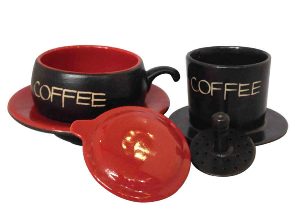 Bộ phin pha cafe 6 màu cao cấp gốm sứ Bát Tràng 5