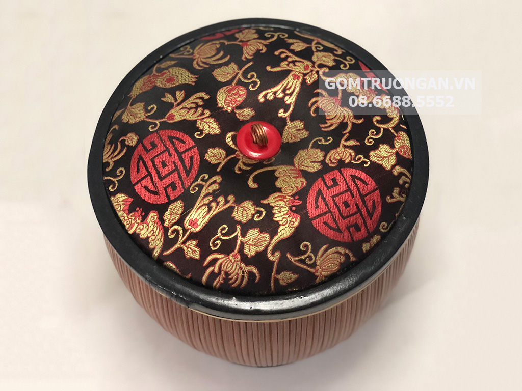 Giỏ ủ ấm tích nghệ nhân Bát Tràng 1,5 lít 3