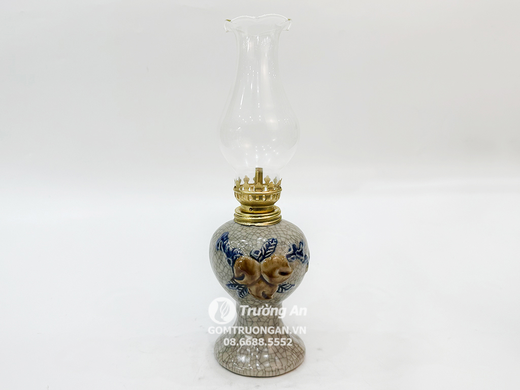 Đèn dầu thờ men rạn nổi Phúc Quý S2 1