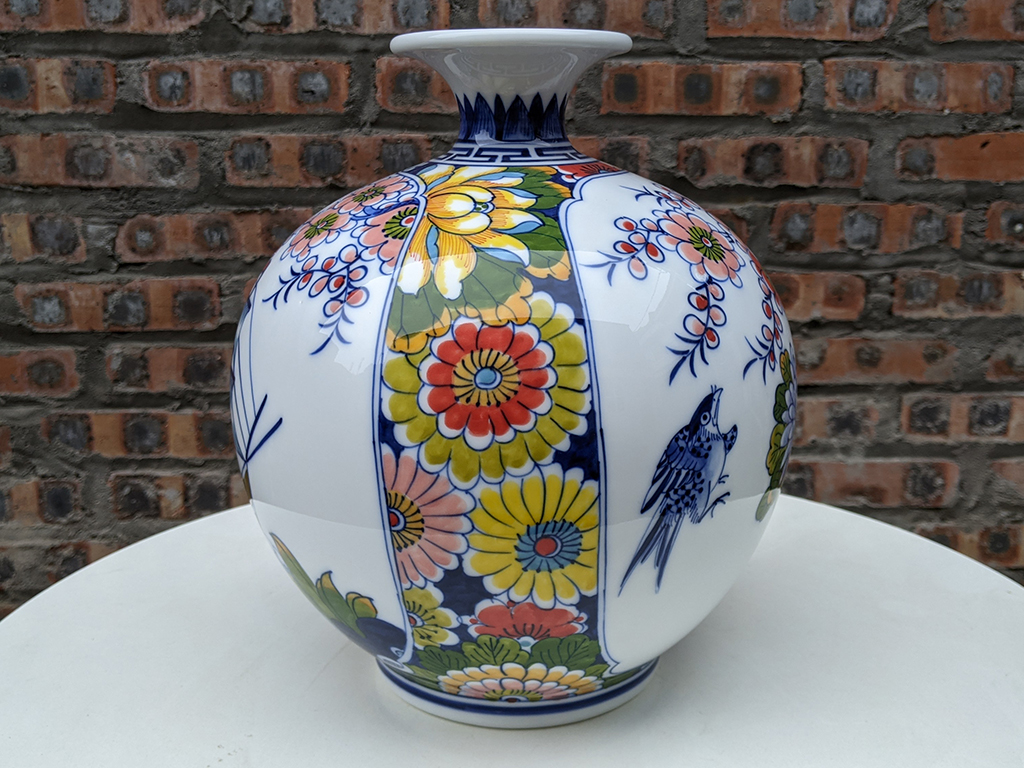 Bình hút tài lộc Thuận Buồm Xuôi Gió men màu 25cm 4