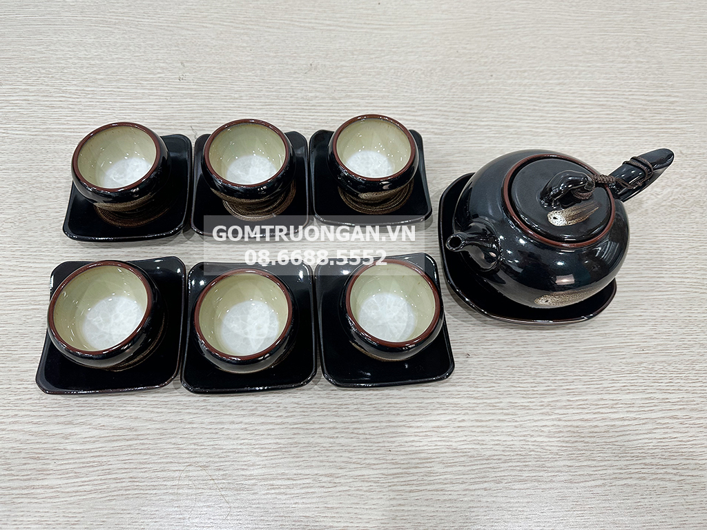 Bộ ấm chén men hỏa biến phẩy 3