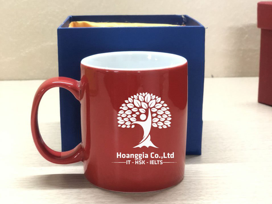 Ly sứ men màu dáng trụ lòng trắng 1