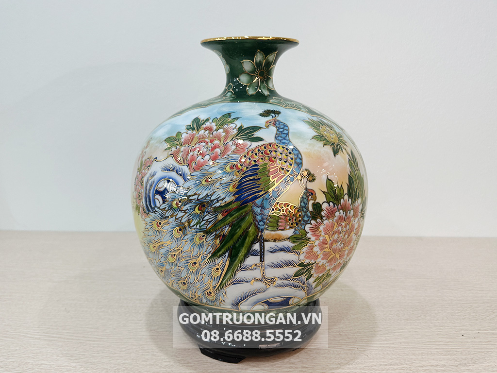 Bình hút tài lộc Thuận Buồm Xuôi Gió Phú Quý khung xanh 1