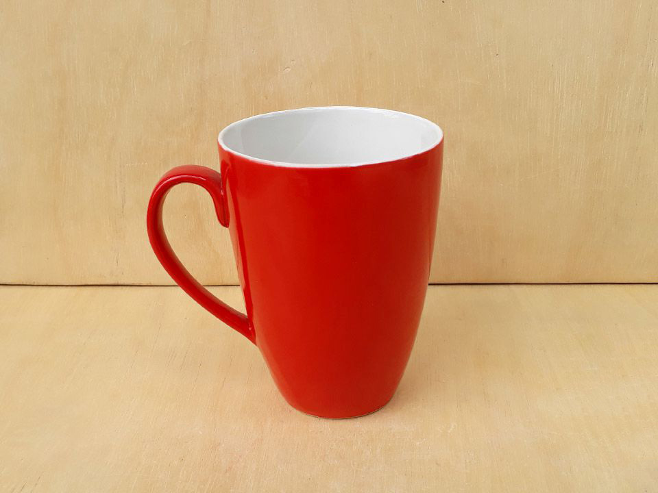 Ly sứ men m&agrave;u d&aacute;ng bầu cao l&ograve;ng trắng