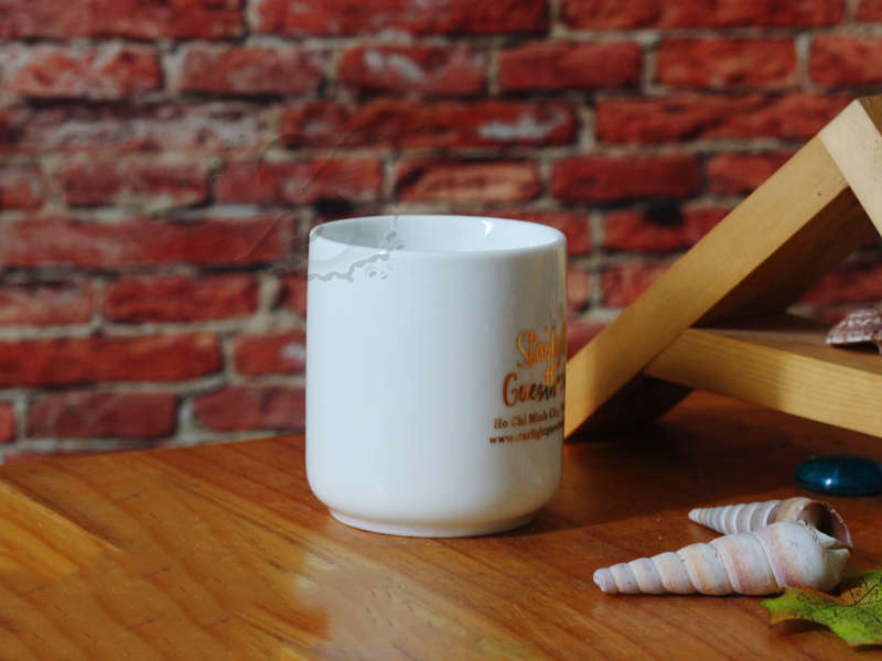 Ly sứ men trắng dáng trụ không quai 4