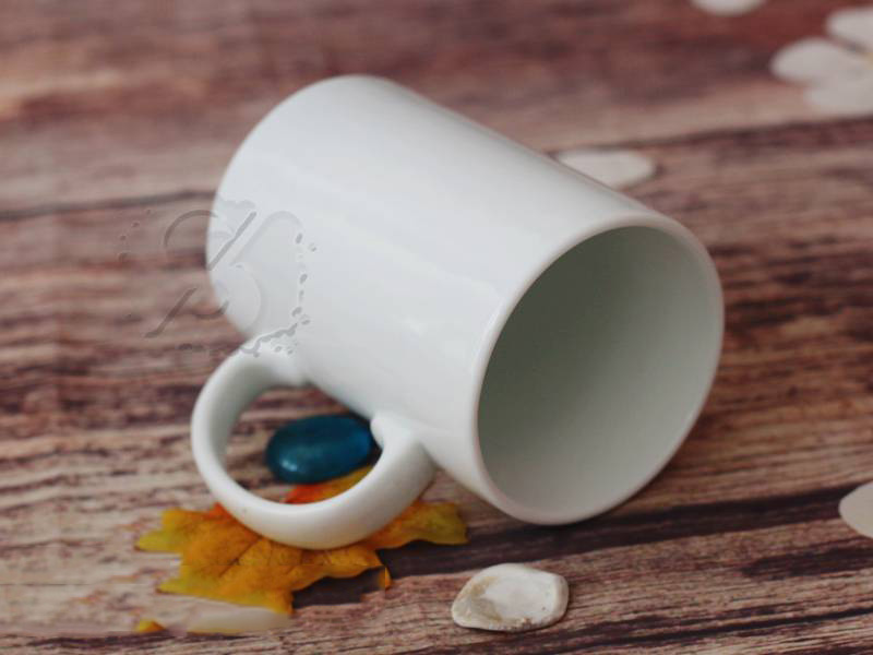 Ly sứ men trắng dáng trụ cao 3