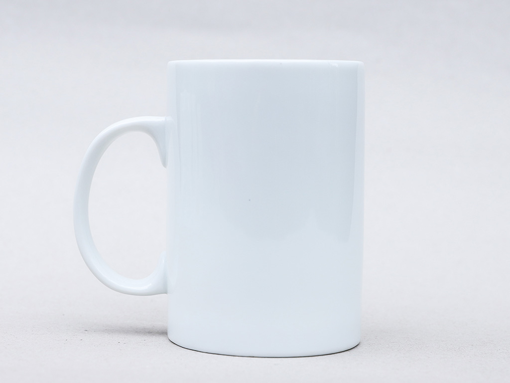 Ly sứ men trắng dáng trụ cao 1