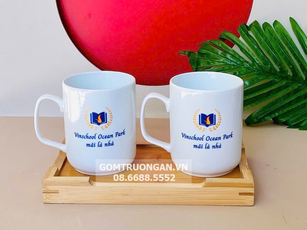 Ly sứ men trắng dáng trụ đáy tù 2