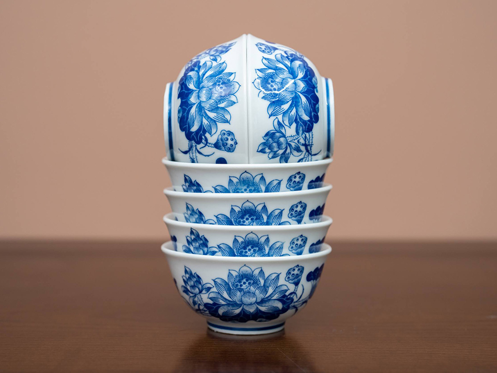 Bát thờ cúng Vạn Phúc Trường An hoa sen 1