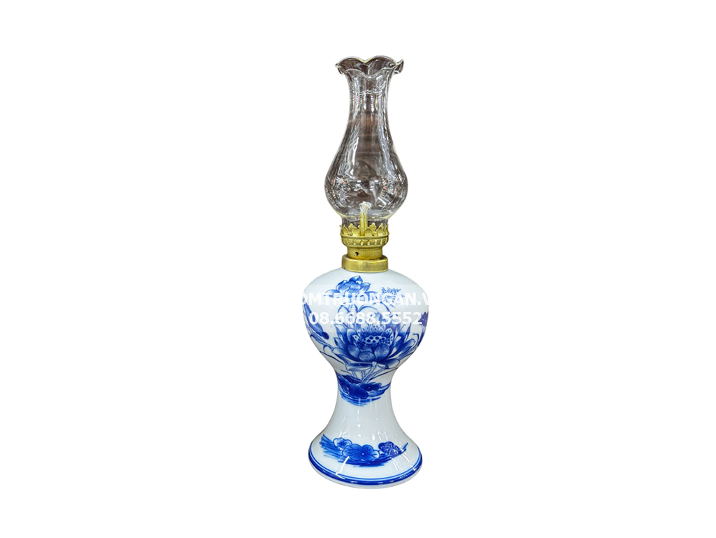 Đèn dầu thờ men lam Vạn Phúc Trường An Aladin 1