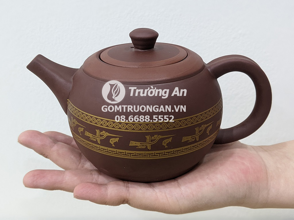 Bộ ấm trà tử sa Bát Tràng Âu Lạc 14 sản phẩm 6