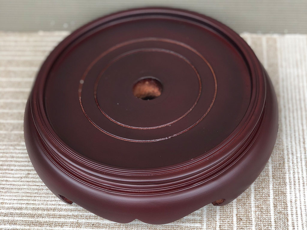 Chân đế gỗ bát hương 2 mặt đường kính 25cm 2