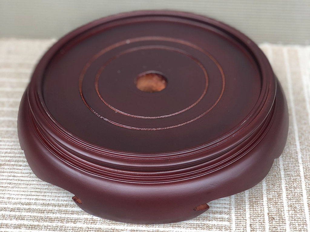 Chân đế gỗ bát hương 2 mặt đường kính 25cm 1