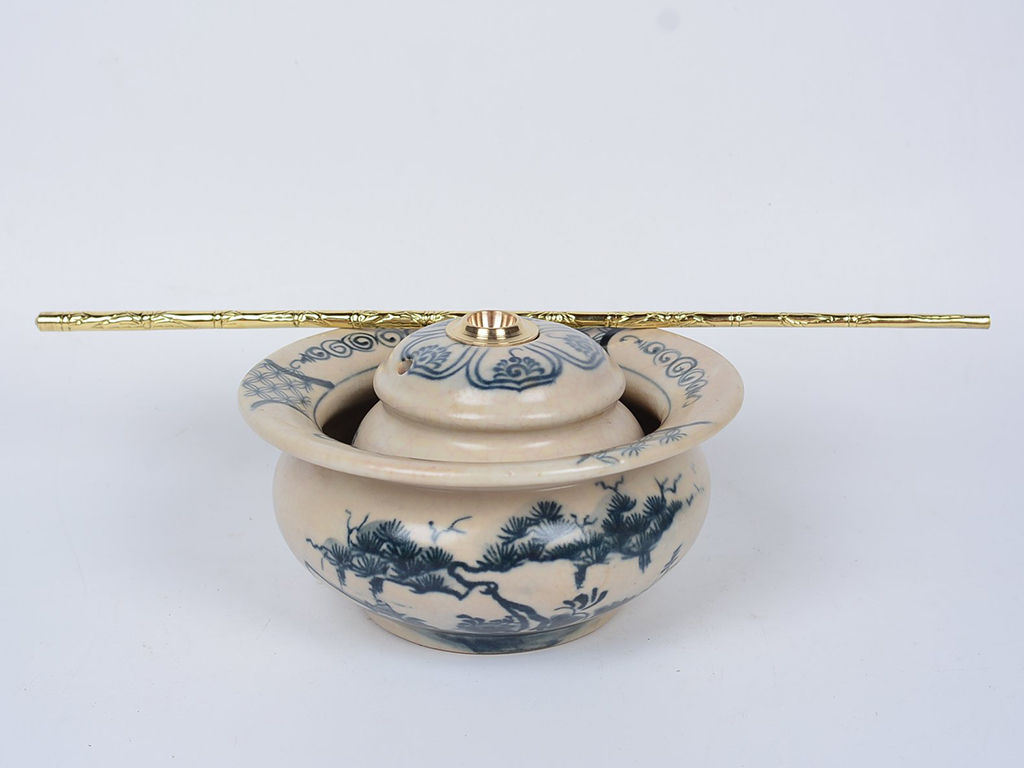 Điếu bát men rạn Câu Cá Lã Vọng 1