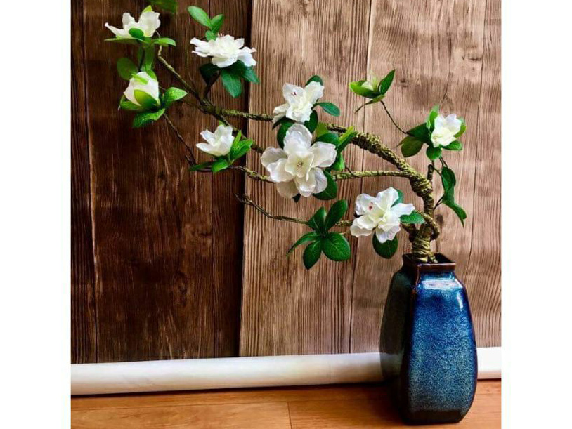 Lọ hoa Bát Tràng men hỏa biến xanh đại dương dáng đứng 4 cạnh 3