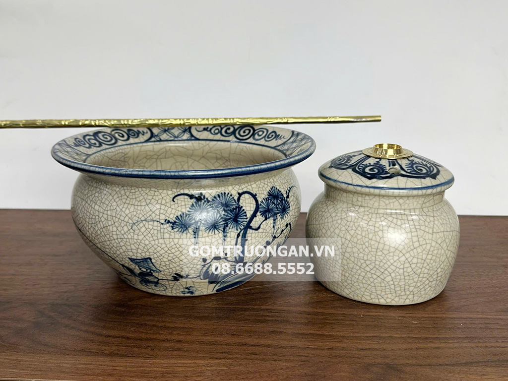 Điếu bát men rạn cổ Câu Cá Lã Vọng 2