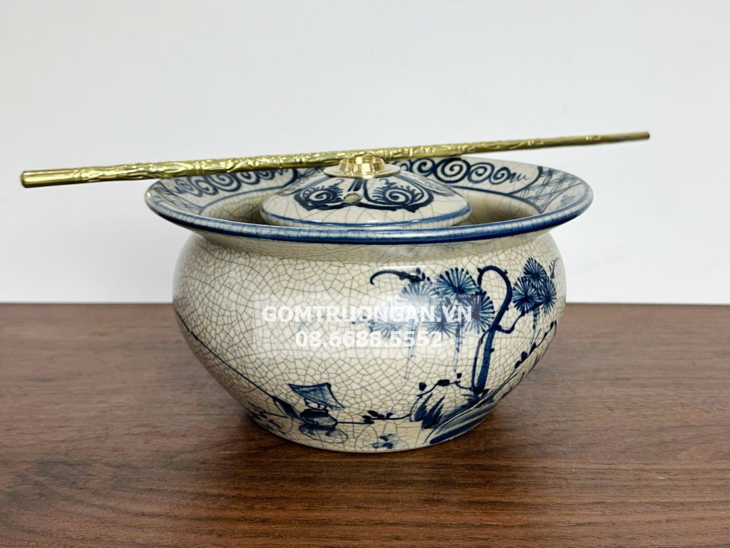 Điếu bát men rạn cổ Câu Cá Lã Vọng 1