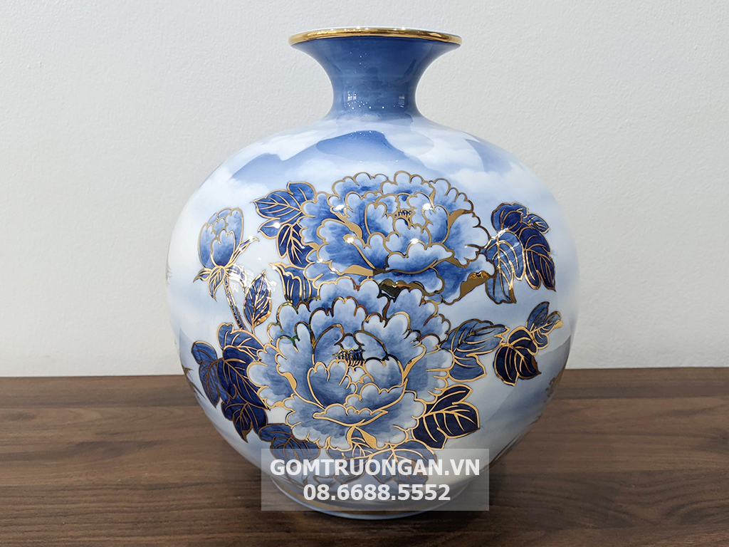 Bình hút lộc vẽ vàng Mã Đáo Thành Công 30cm 3