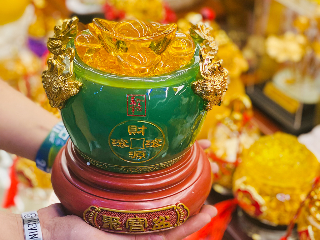 Bát tụ bảo ngọc cao cấp màu xanh lục bảo cỡ to 1