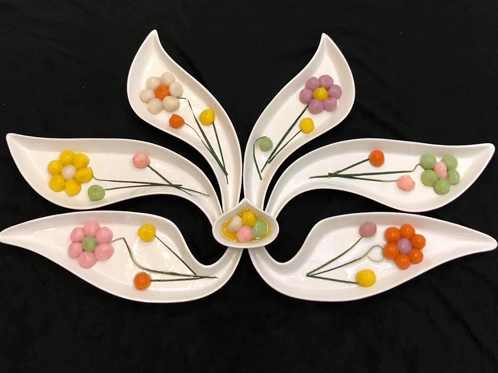 Bộ bát thắp hương hoa sen trắng cao cấp 7 món 2