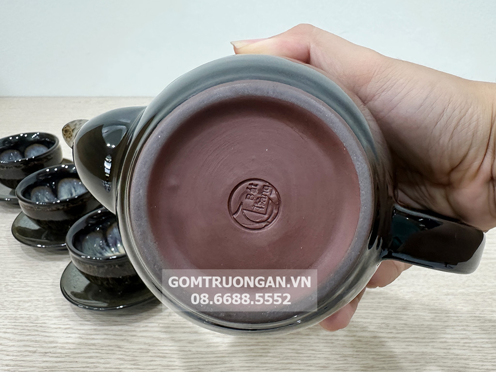 Bộ ấm trà tử sa Bát Tràng Đại Cẩm Thạch cao cấp 4