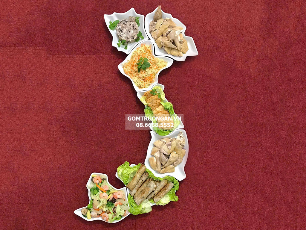 Bộ bát đĩa hình chữ S bản đồ Việt Nam size to 2