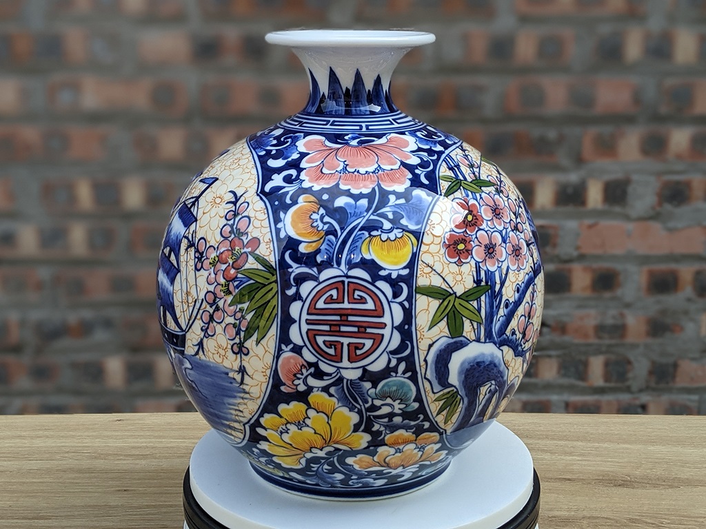 Bình hút tài lộc Thuận Buồm Xuôi Gió men màu 2