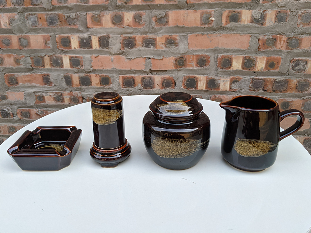 Bộ ấm chén men hỏa biến phẩy dáng siêu nước đầy đủ phụ kiện 6