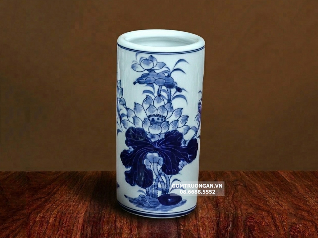 Ống hương men xanh ngọc Lộc Phát S2 1