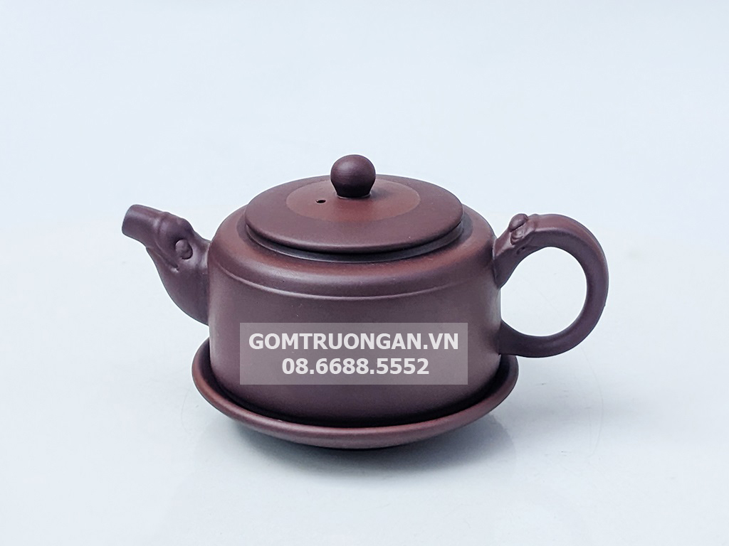 Ấm tử sa Bát Tràng Châu Bàn đầu rồng 2