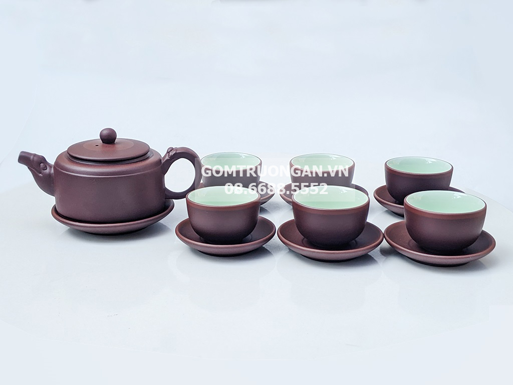 Ấm tử sa Bát Tràng Châu Bàn đầu rồng 1