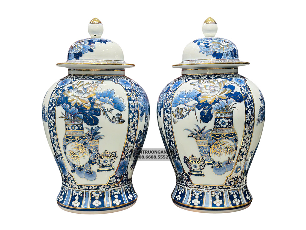 Chóe thờ Tứ Quý Cổ Đồ vẽ vàng 24k 25 lít 4