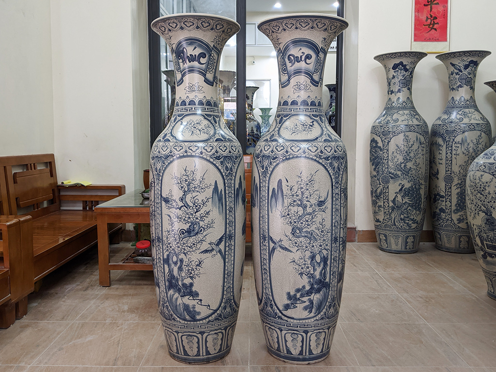 Lọ lộc b&igrave;nh men rạn cổ Tứ Qu&yacute; 1m4