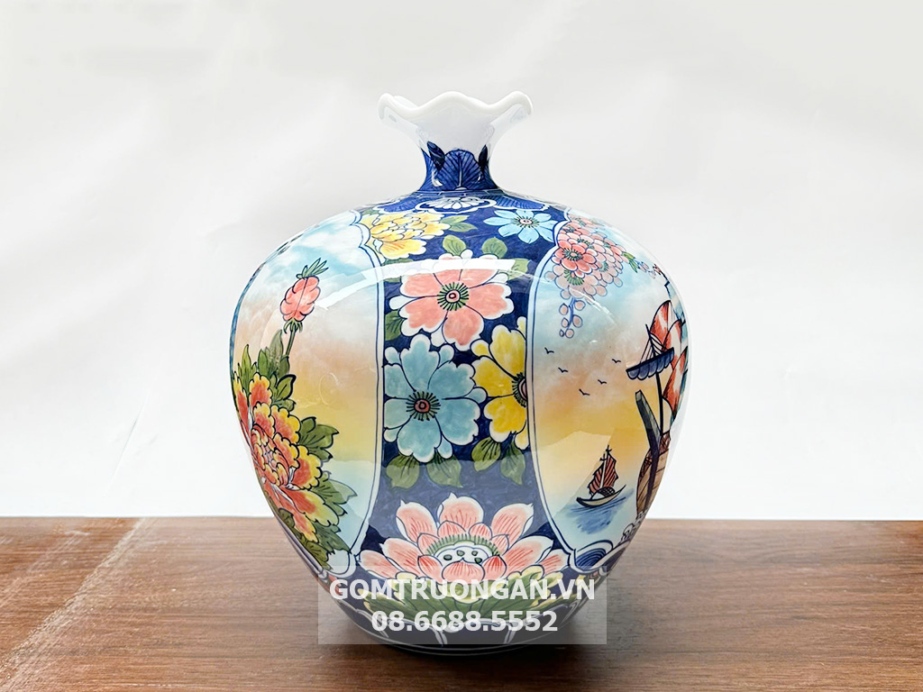 Túi hút tài lộc Thuận Buồm Xuôi Gió Phú Quý men màu 30 2