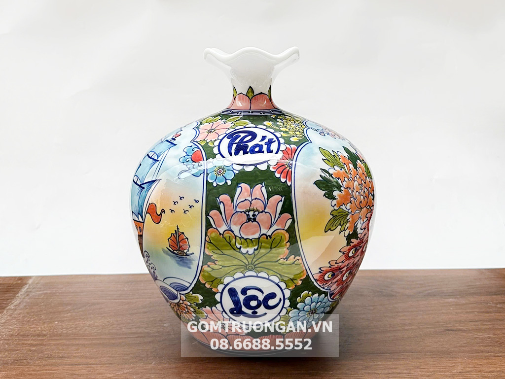 Túi hút tài lộc Thuận Buồm Xuôi Gió Phú Quý 3D men màu 30 2