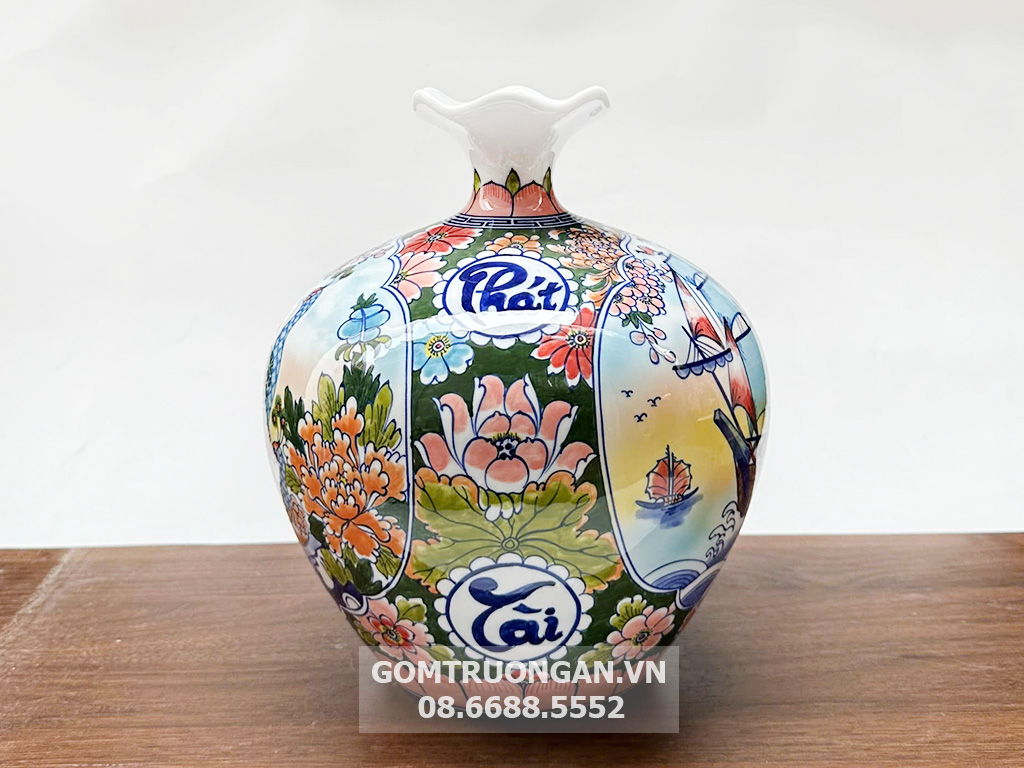 Túi hút tài lộc Thuận Buồm Xuôi Gió Phú Quý 3D men màu 30 4