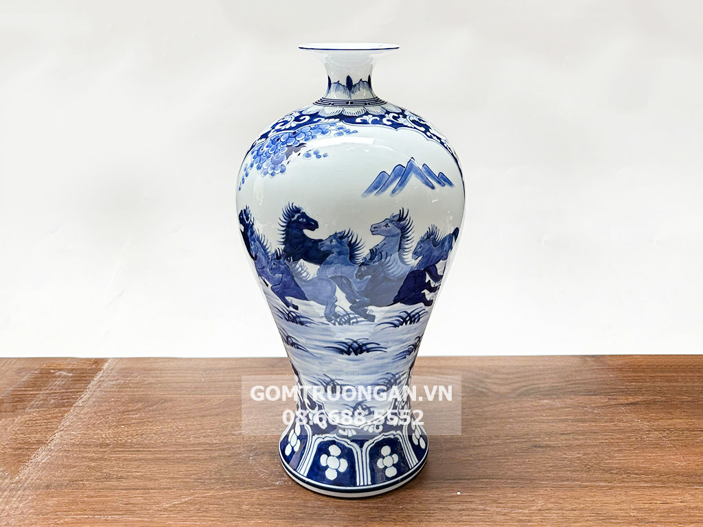 Mai bình tích lộc Thuận Buồm Xuôi Gió Mã Đáo Thành Công men ngọc 3