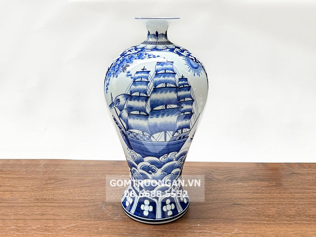 Mai bình tích lộc Thuận Buồm Xuôi Gió Mã Đáo Thành Công men ngọc 1