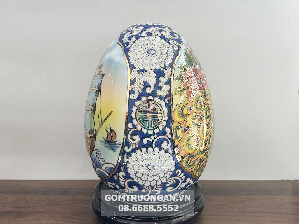 Trứng phong thủy tài lộc Thuận Buồm Xuôi Gió Vinh Hoa Phú Quý 2