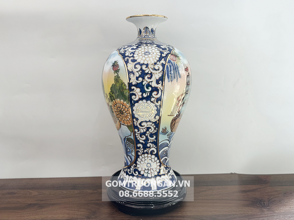 Mai bình tích lộc Thuận Buồm Xuôi Gió Công Danh Phú Quý vẽ vàng 4