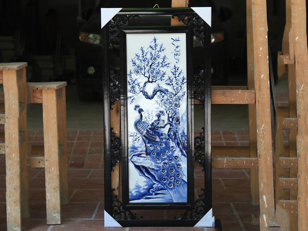 Tranh tứ quý Tùng Cúc Trúc Mai đắp nổi 87x43cm 2