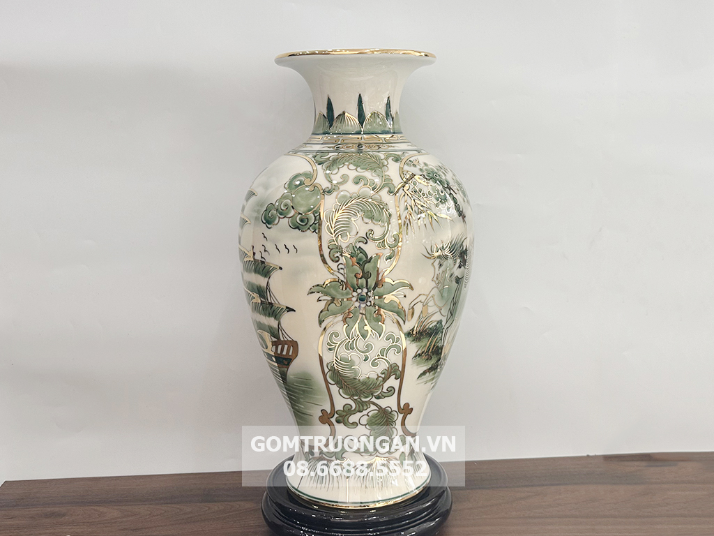 Bình trưng bày phong thủy Thuận Buồm Xuôi Gió Mã Đáo Thành Công 40cm 2