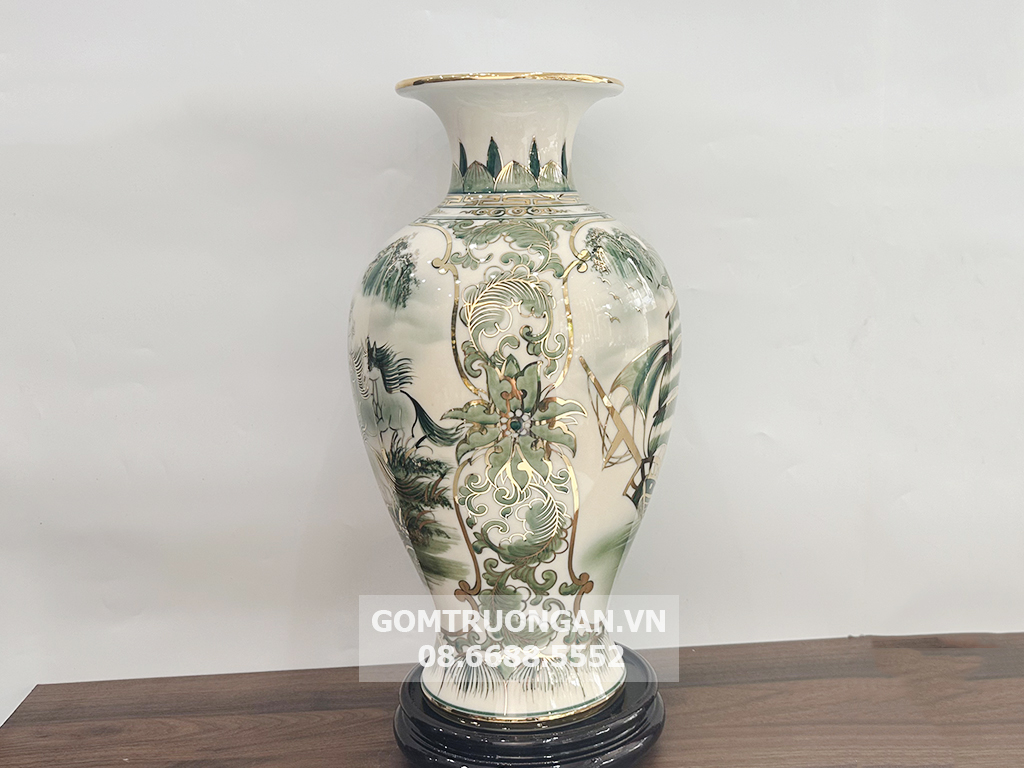 Bình trưng bày phong thủy Thuận Buồm Xuôi Gió Mã Đáo Thành Công 40cm 4