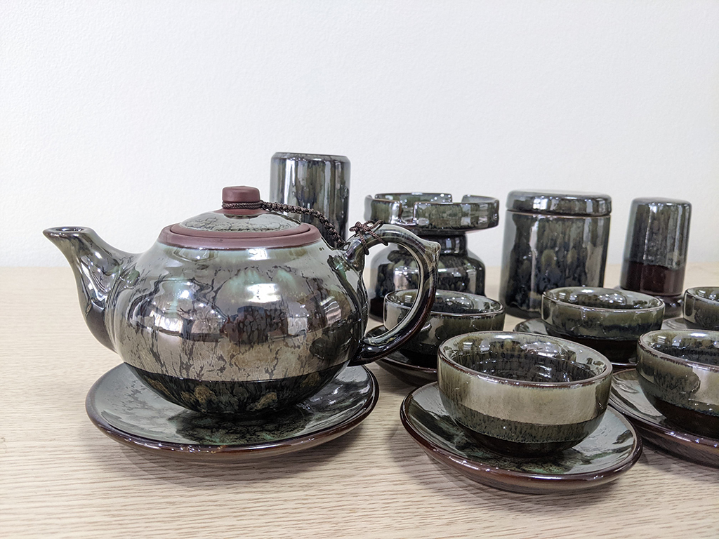Bộ ấm trà tử sa Lục Thạch nghệ nhân Bát Tràng cao cấp 2
