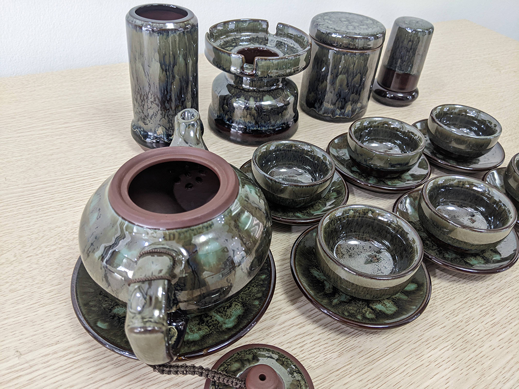 Bộ ấm trà tử sa Lục Thạch nghệ nhân Bát Tràng cao cấp 3