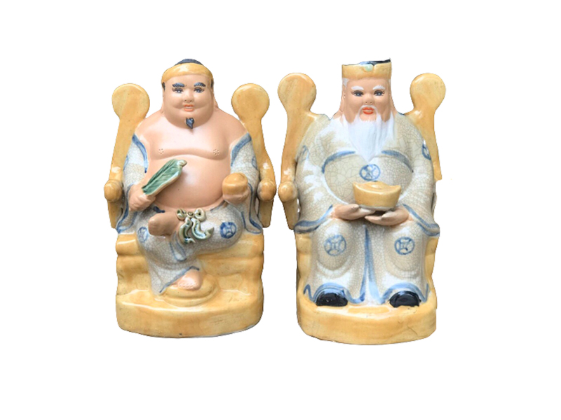 Tượng sứ Thần Tài Thổ Địa ngai cao 27cm 1